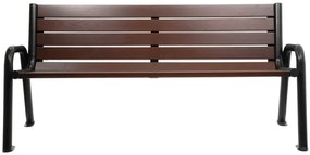 Stalowa ławka parkowa palisander - Tremis 2V