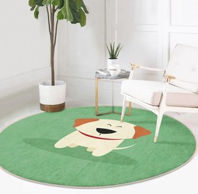 Zielony dywan dziecięcy ø 80 cm Comfort – Mila Home