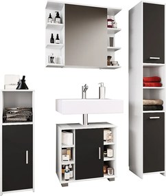 4 szt. kompletny zestaw mebli łazienkowych Zalo ll
