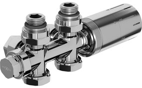 Mexen G05 zestaw termostatyczny kątowy/prosty, Duplex, DN50, chrom - W908-958-01