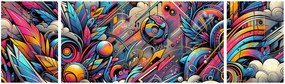 Obraz - Kolorowe graffiti (170x50 cm)