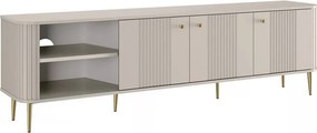 Szafka RTV Vesper 3D 187 cm - kaszmir / złote nogi