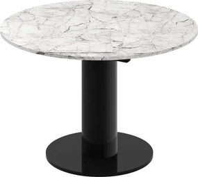 Rozkładany stół jadalniany Solo Lux z blatem w imitacji marmuru połysk