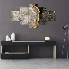 Obraz - Pień drzewa w kolażu 2 (125x70 cm)