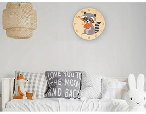 Zegar ścienny cichy do pokoju dziecięcego drewniany nowoczesny dekoracyjny