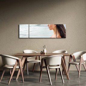 Obraz kobiety na plaży (170x50 cm)