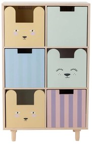 Niska komoda dziecięca z litego drewna paulowni w naturalnym kolorze 25,5x88,5 cm Calle – Bloomingville Mini