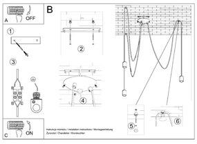 Czarna lampa wisząca 300x300 cm Spider – Nice Lamps