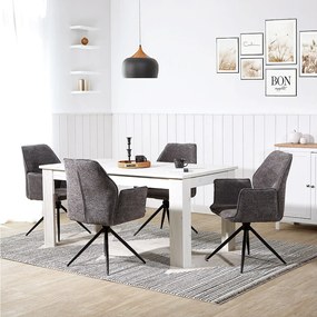 Krzesło jadalniane 61x92,5x60 cm szare Krzesła Egg