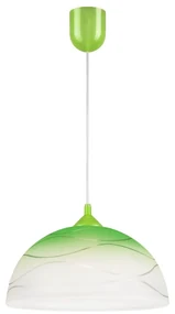 Zielona lampa wisząca ze szklanym kloszem ø 30 cm Sfera – LAMKUR