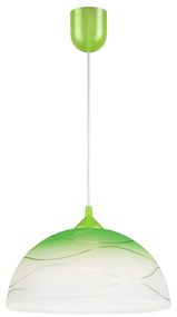 Zielona lampa wisząca ze szklanym kloszem ø 30 cm Sfera – LAMKUR