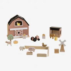 Nermal Kids Drewniana Farma Kolory Naturalne - Sklum