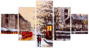 Obraz - Obraz miasta zimą (125x70 cm)