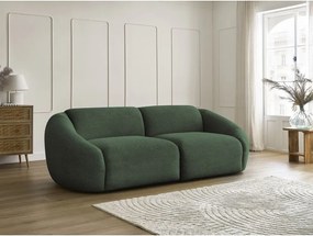 Zielona sztruksowa sofa 250 cm Tina – Bobochic Paris