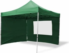 Pawilon ogrodowy PROFI rozkładany 3 x 3 m - zielony, 4 ściany