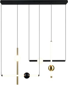 Lampa wisząca LED w czarno-złotym kolorze ze ściemniaczem Melita – Trio