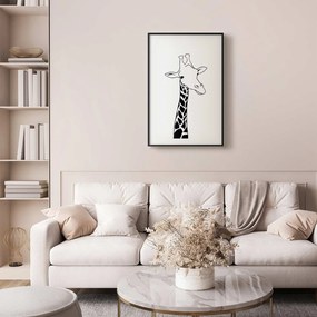 Plakat Kraciasta szyja 40x60 cm z ramą czarną z marginesem ARTGEIST B