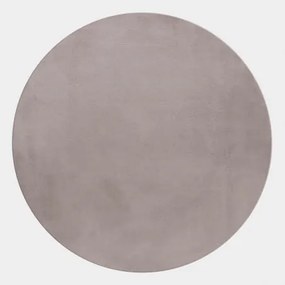 Dywan pluszowy Pouffy beżowy koło 200 cm x 200 cm