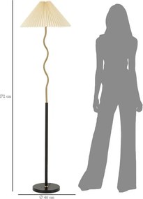 Lampa stojąca w czarno-złotym kolorze (wysokość 172 cm) Closy – Mauro Ferretti