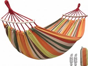 Hamak ZENVIO COMFORT 200x80 cm, pomarańczowy + torba gratis