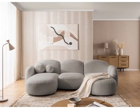 Szary narożnik z materiału bouclé (w kształcie litery U) Orbit – Ropez