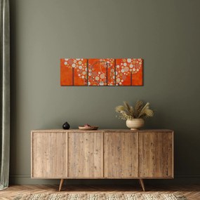 Obraz - Pomarańczowy las (z zegarem) (90x30 cm)