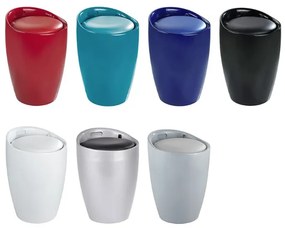 Pufa CANDY GREY - kosz na pranie, 2w1, WENKO