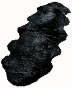 Czarna skóra owcza Native Natural Double, 60x240 cm