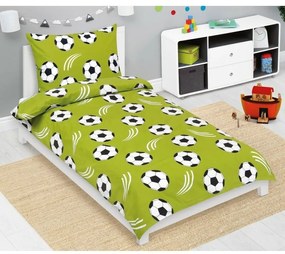 Bellatex Pościel bawełniana Junior Piłka nożna, 140 x 200 cm, 70 x 90 cm