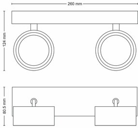 Philips 8720169174764 oprawa punktowa LED Bracia, biały, 2x 5,5 W 2x550 lm 2700 K IP20