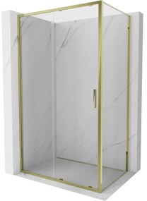 Mexen Exo kabina prysznicowa rozsuwana 155 x 90 cm, transparent, złota - 8151-155-090-50-00