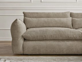 Beżowa sofa z tkaniny szenilowej 276 cm Neil – Bobochic Paris