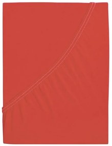 PrzytulneMieszkanie.pl Prześcieradło jersey ALVORA czerwone 180 x 200 cm
