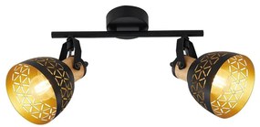 Prezent 27523 - Lampa punktowa MESCALA 2xE14/40W/230V czarna