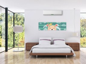 Obraz - Niedźwiadek w lesie (170x50 cm)