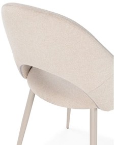 Beżowe tapicerowane krzesła zestaw 2 szt. Lia – Marckeric