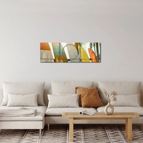 Obraz - Deski surfingowe (z zegarem) (90x30 cm)