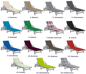 Granatowy ogrodowy leżak G6-B02