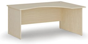 Ergonomiczne biurko PRIMO WOOD, 160x120 cm, prawe, brzoza