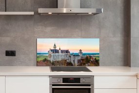 Panel Szklany Zamek w Monachium w Jesiennej Aurze