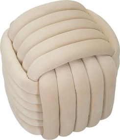Kremowy aksamitny puf Softy – Mauro Ferretti