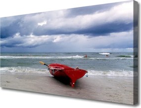 Obraz canvas Łódź na Piaszczystym Brzegu