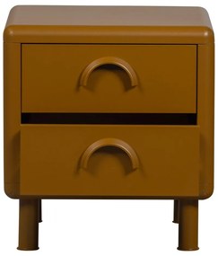 Metalowa szafka nocna w kolorze ochry Rune – WOOOD