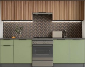 Zestaw mebli kuchennych orzech + pistacja N6-D89