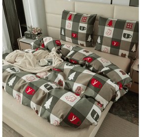 PrzytulneMieszkanie.pl PrzytulneMieszkanie.pl Pościel z mikrofibry CHRISTMAS SOCKS zielone Rozmiar pościeli: 70 x 90 cm | 140 x 220 cm