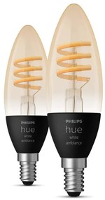 Inteligentne żarówki filamentowe z gwintem E14, 5 W zestaw 2 szt. White ambiance – Philips Hue