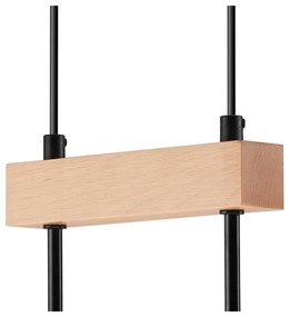 Lampa wisząca w czarno-naturalnym kolorze Orazio – LAMKUR