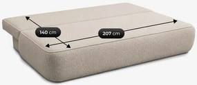 Sofa z Funkcją Spania ARVETO Beżowa Boucle Nowoczesna