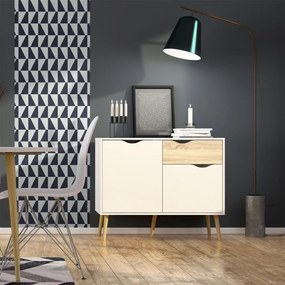 Biała komoda OSLO 75387 z 1 szufladą