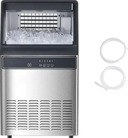 Maszyna do Lodu SucceBuy Wolnostojąca Maszyna do Lodu, 50 Kostek, Pojemność 50 kg/24 h dla Domu i Baru